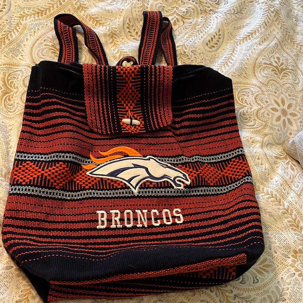 Denver Broncos Backpack-weave cloth material. Never used.